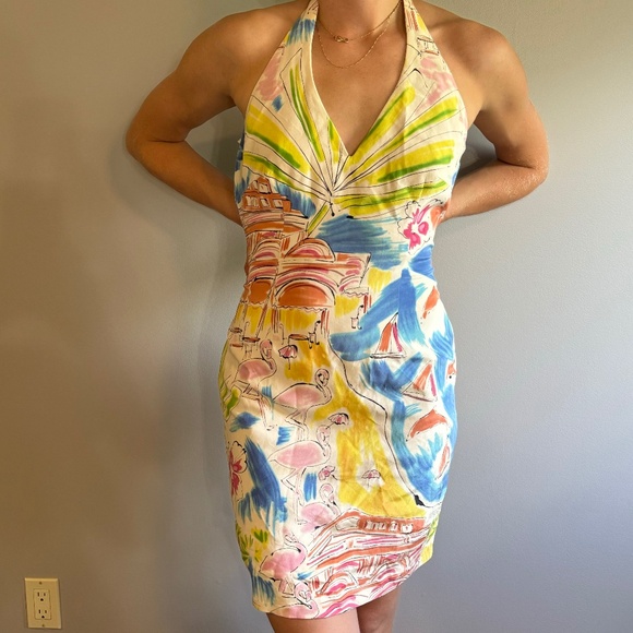 David Meister Halter Dress - Picture 3 of 9